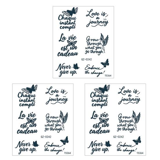 Yousheng 3Pcs Waterproof Tattoo Sticker for Men Women, Face Body Arm Chest Shoulder Thigh Waist Temporary Tattoo Decal, Long Lasting Body Art Fake