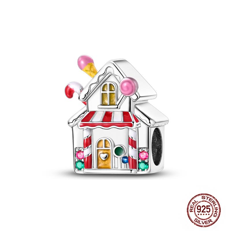 Christmas Charms Copper Fit Pendant Original Bracelets Santa Claus Snowflake Tree Gingerbread Man Beads Diy Jewelry