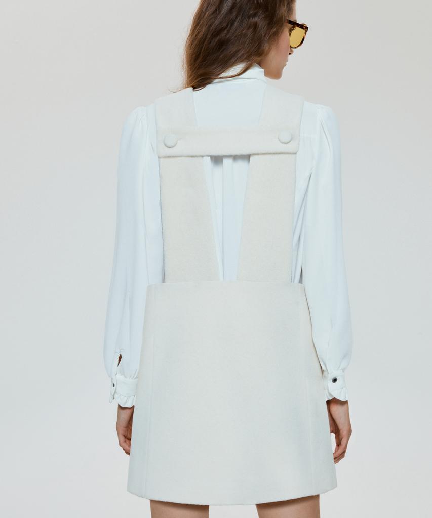 Untage Wool Trapeze Mini Dress (White)_Uws-Ss21