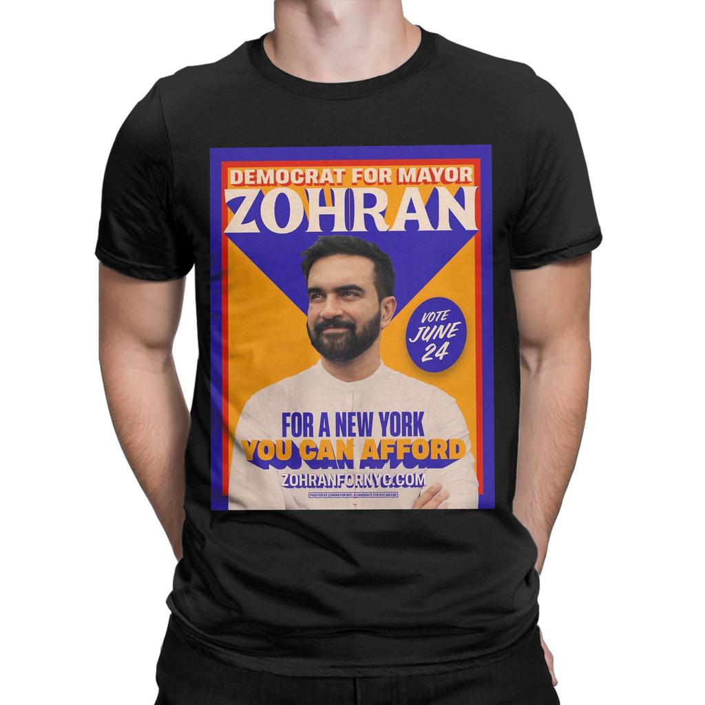 Mens Womens Zohran for New York City Shirt Pure Cotton Print Tee Shirts  Clothing Outfits