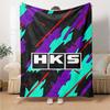1pc HKS Soft Flannel All Season Throw for Home, Office, Outdoor UseDurable Comfort Soft Warm Throw for Home