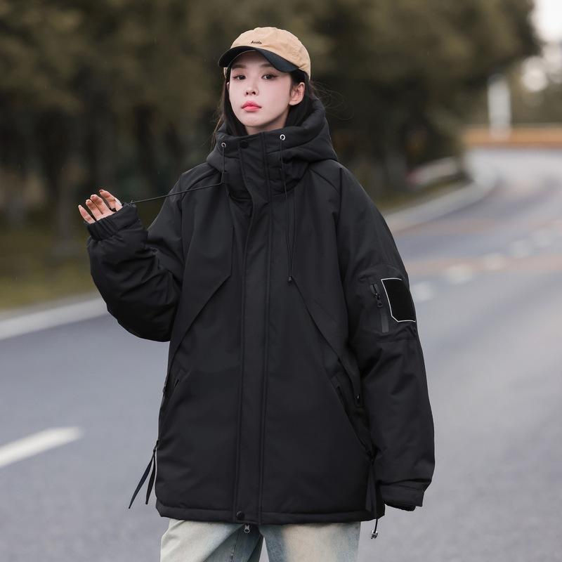 Youth popular autumn and winter new products thickened hooded down jacket blue and white duck down warm casual jacket tide