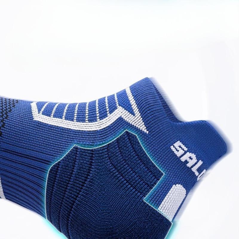 Men's Running Socks for Spring and Summer, Breathable Short Socks for Sports, Marathons, Long-distance Running, Short Tubes, Towels, and Boat Socks