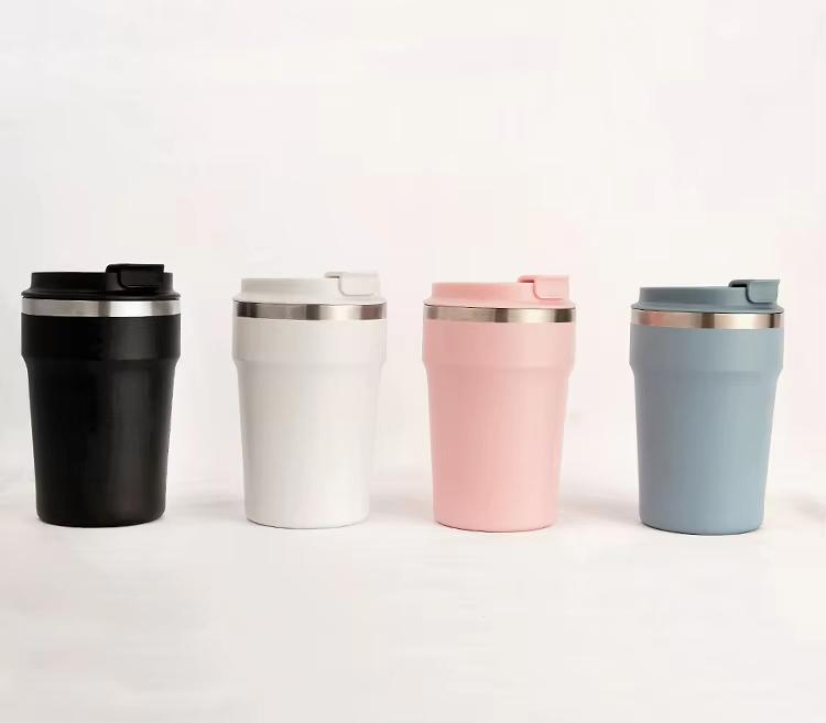 Custom Logo Coffee Mug Stainless Steel Thermos Cup Water Bottles 380mL Vacuum Portable Flask Tumblers Cups Water Bottle