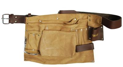 Awtools Leather Roofer's Belt 7 Pockets / Leather Belt
