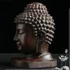 Hall Crafts Wood Tathagata Buddha Statue India Miniature Sakyamuni Statue Shakyamuni Creative Buddha Head Crafts Blessing