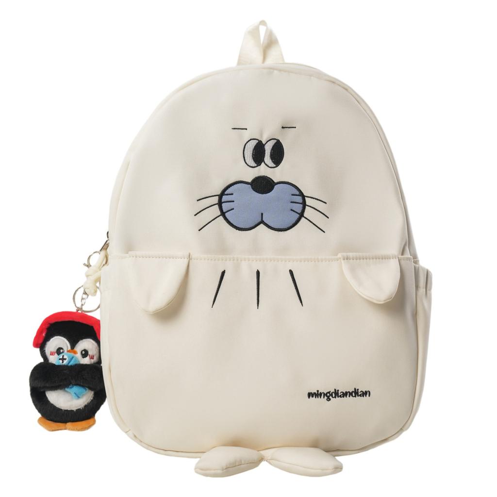 Schoolbag Trend Cartoon Large Capacity Casual Backpack Junior High School College Student School Bag Female Cute Travel Multi-Pocket Backpack