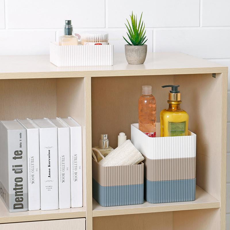 Plastic Makeup Organizer Grid Desktop Home Office Bathroom Storage Box Sundries Bin Case Cosmetic Closet Closet Organizer