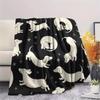 Star Puppy and Kitten Print Flannel Blanket,High Quality Comfortable for All Seasons,Home Decor,Warmth and Comfort,Perfect for Christmas Gifts