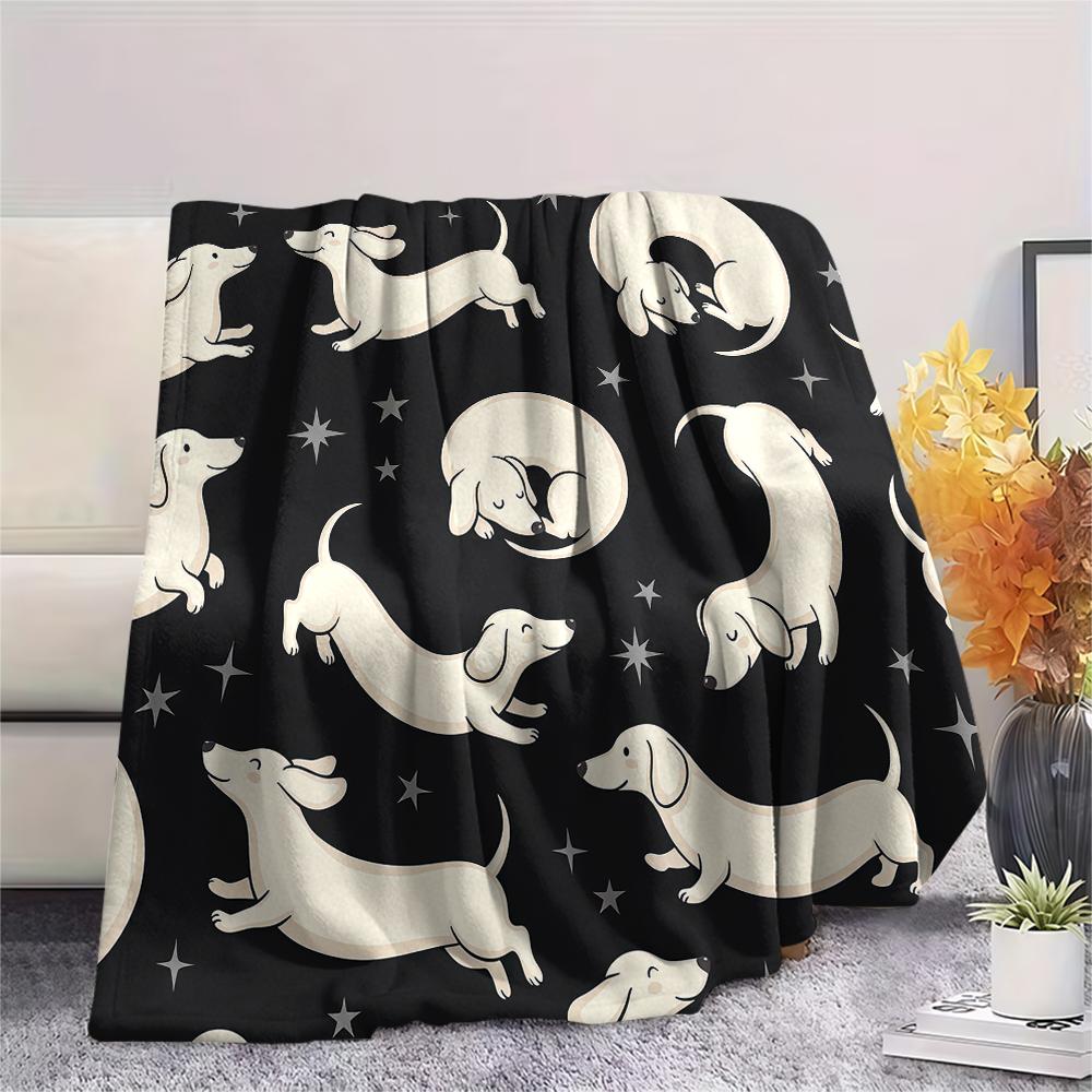 Star Puppy and Kitten Print Flannel Blanket,High Quality Comfortable for All Seasons,Home Decor,Warmth and Comfort,Perfect for Christmas Gifts