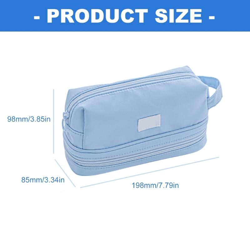 Waterproof Fabric PVC Pencil Case Multiple Compartments Large Capacity Pencil Pouches For Student Adult School Office