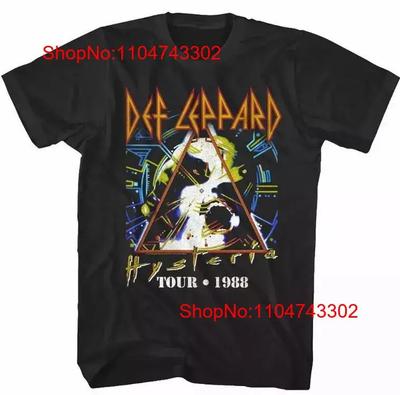 HOT DefLeppard Hysteria Tour  Rock Band T Shirt Size New Vintage Washed Top For Everyday Wear Stylish Designer Clothes