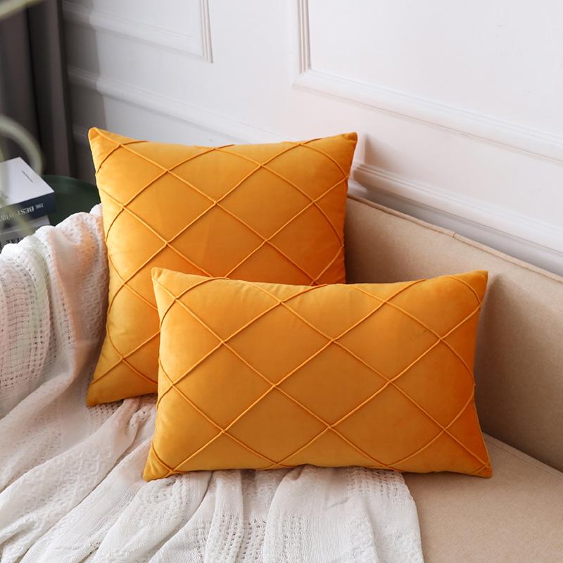 Nordischer Stil Einfache einfarbige Kissenhülle Minimalistischer Stil Wohnzimmer Sofakissen Rückenlehne Rechteckig Nachttisch Stuhl Kissen Qualität
