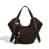 Exquisite Vintage Suede Feel Underarm Bag 2025 New Cross-Border Trendy Fashion Single Shoulder Large Commuter Tote Bag