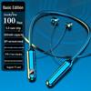Neckband Semi-in-ear Wireless Bluetooth Earphones with LED Display, Long Standby, Compatible with Android and Apple for Sports and Running