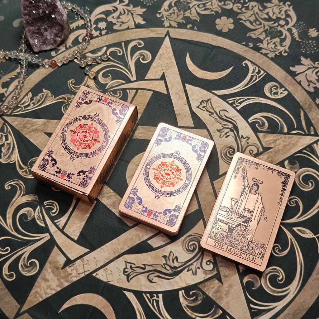Waite Tarot Gold Foil Cards: Original Tarot Deck with Color Printed, Waterproof Cards & English Guide. Perfect for Table Gameplay.