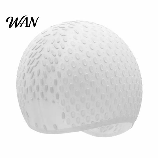 Comfortable Swim Cap Adults Silicone Swimming Cap, Waterproof Non-slip Elastic Pool Hat, Solid Training Color Men Women Bathing for Long and