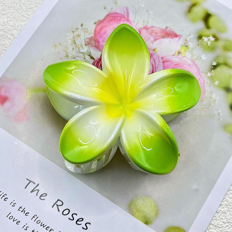 Plumeria Claw Clip: European & American Stylish Hair Accessory for Updos