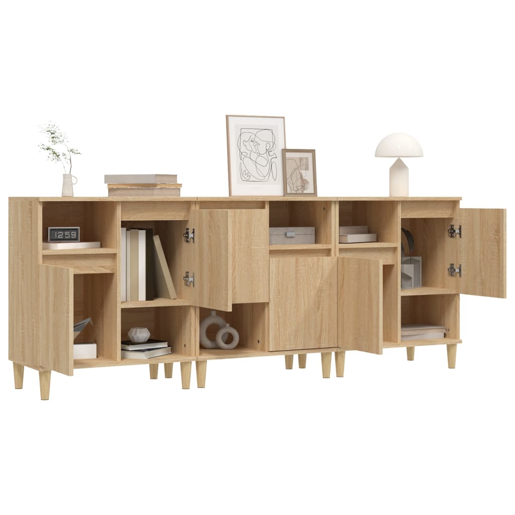 Sideboards 3 pcs. Sonoma Oak 60 x 35 x 70 cm Engineered Wood