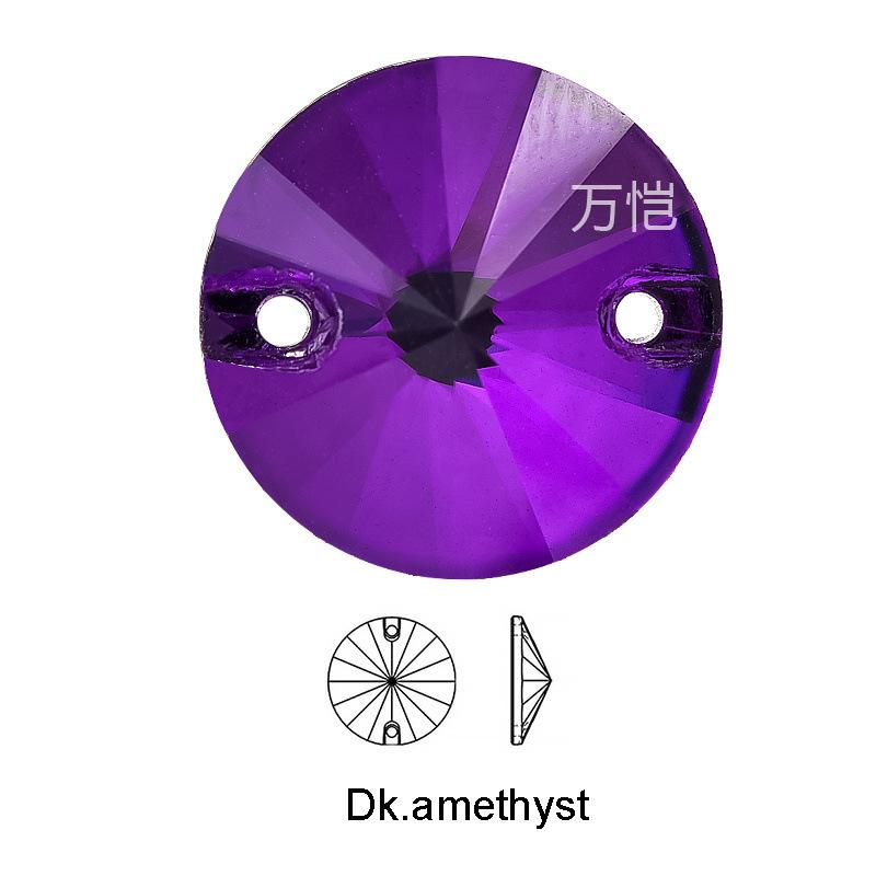 Diy Crystal Glass Hand Sewn Drill Round Clothing Wedding Dress Creative Jewelry Accessories Satellite Hand Sewn Drill