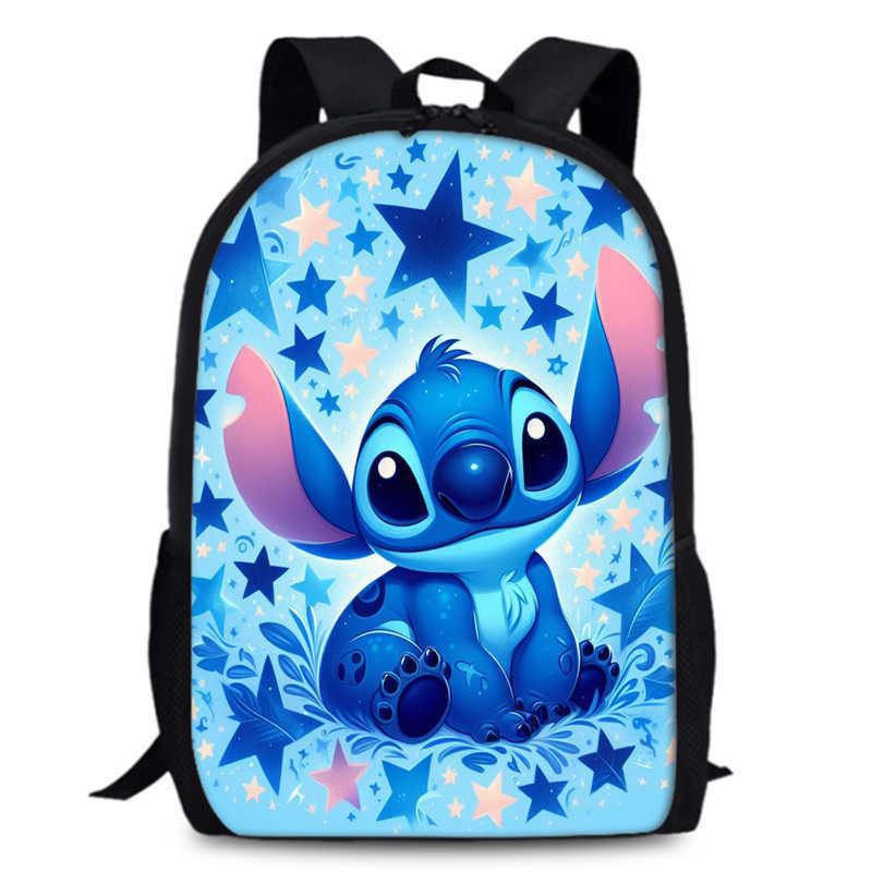 Süßer Stitch Cartoon Rucksack für Kinder mit großem Fassungsvermögen und Oxford-Gewebe