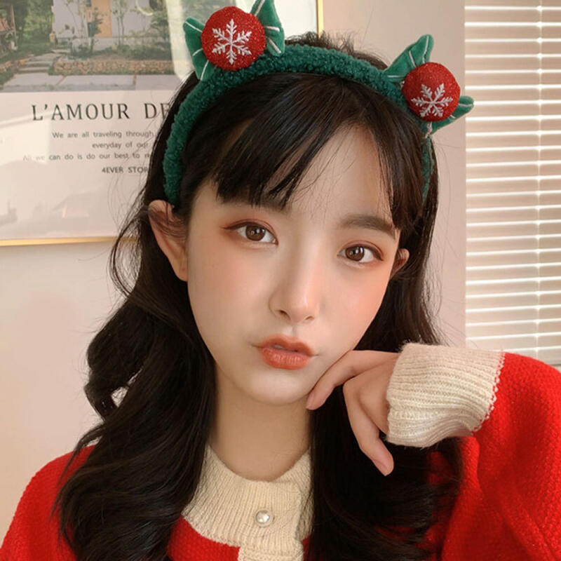 

Poggle Wool Santa Rudolph Christmas Headband pink