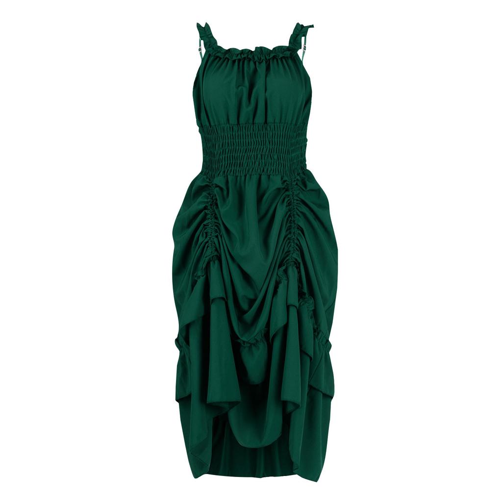 Robe de performance couleur mode femme Robes sans manches gothiques vintage