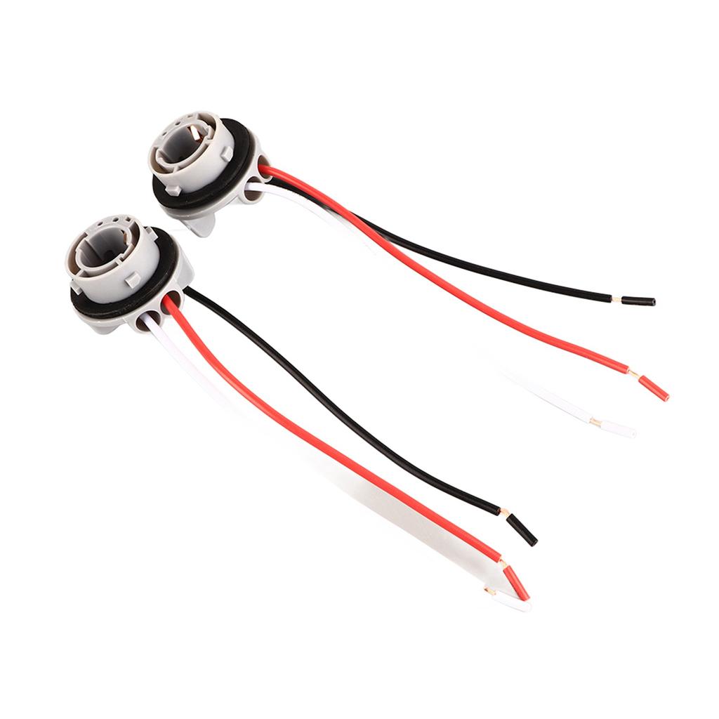 2pcs 1157 Socket, Brake Light Bulbs Socket LED Turn Signal Lamp Holder Adapter Holder Adapter Base Connector Wiring Cable