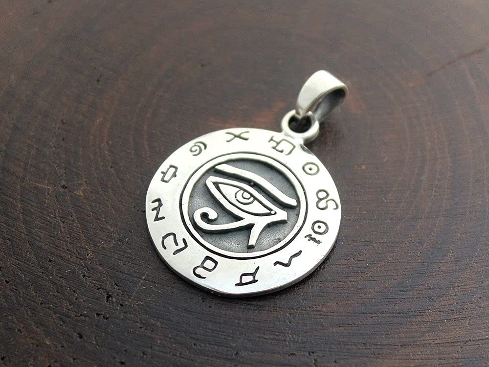 Eye of Horus Egyptian Silver 925 Pendant Top Amulet Amulet