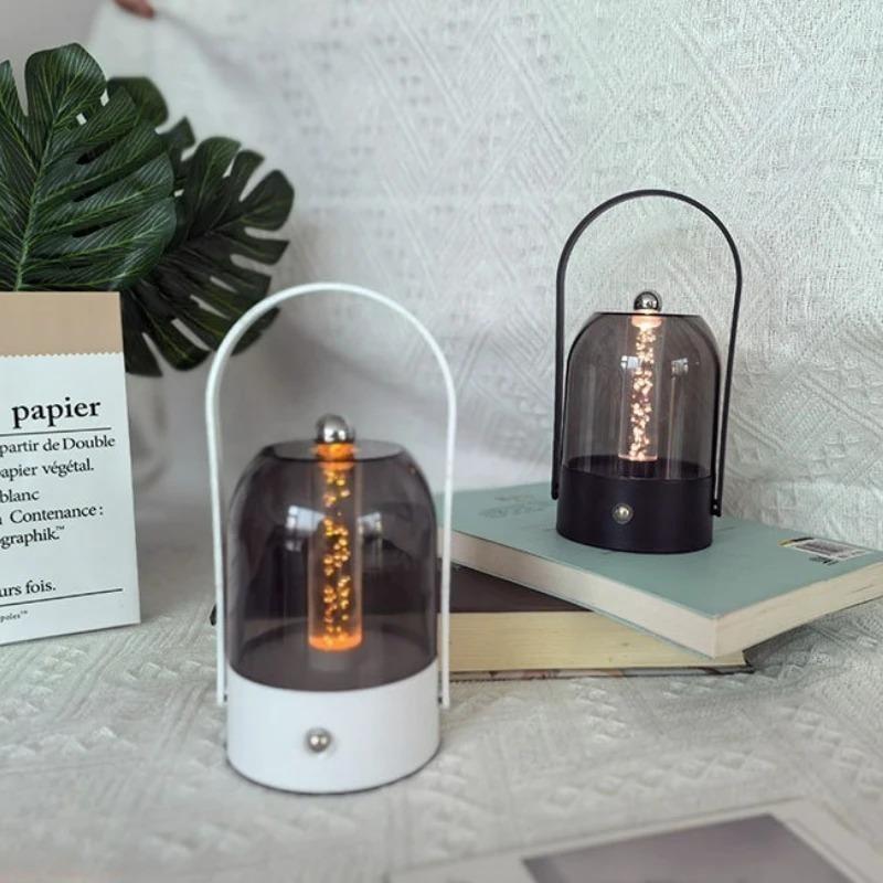Portable Camping Lantern, Type‑C Rechargeable Dimmable LED Night Light, Indoor & Outdoor Atmosphere Lamp for Camping, Bedroom Home Decor