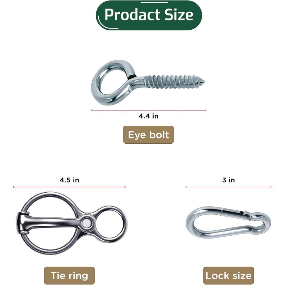 1 zestaw kółek do wiązania koni, bezpieczne akcesoria do wiązania koni, humanitarny sposób na wiązanie koni, magnetyczny pierścień do wiązania i chowania