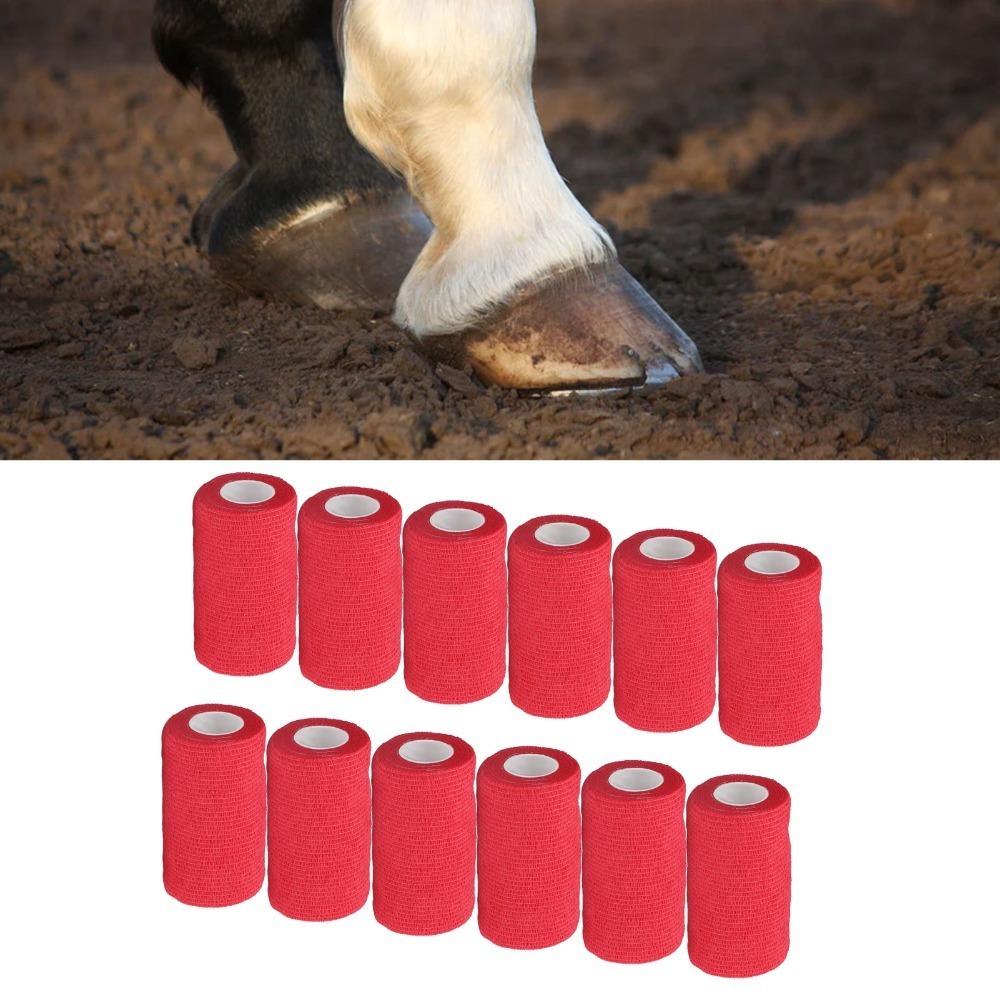 12Pcs Porous Non Woven Elastic Bandage Wrap Elastic Self Adhesive Nonwovens Wrap Animal Care