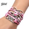 Timeless Fashion Accessory Braided Wrap Layered Faux Leather Bracelet Retro