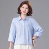 Spring Chinese-Style Casual Top for Middle-Aged Women: Comfortable, Loose, Fashionable, Versatile Shirt