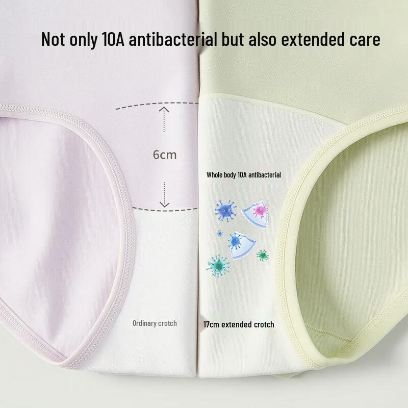 Ordifen Women's 95% Cotton Seamless Mid-High Waist Briefs 4-Pack