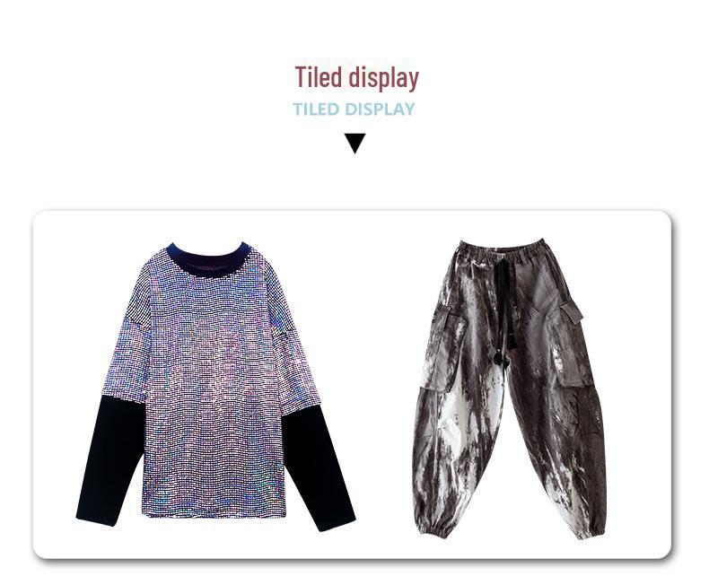 Kids' New Year's Stage Costumes: Sequined Drum Performance Outfits, Boys' Street Dance Wear, Girls' Hip-Hop Catwalk Fashion