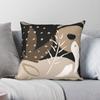 Sepia Earth Tones Modern Abstract Square Pillowcase Polyester Linen Velvet Creative Zip Decor Bed Cushion Cover