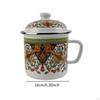 Enamel Coffee Mug Drinkware Floral Practical Easy Clean Fashion Milk Cup Tea for Apartments Home