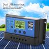PWM 12V 24V Dual USB Solarpaneel Laderegler Regler LCD-Anzeige 20A (YJSS20A)