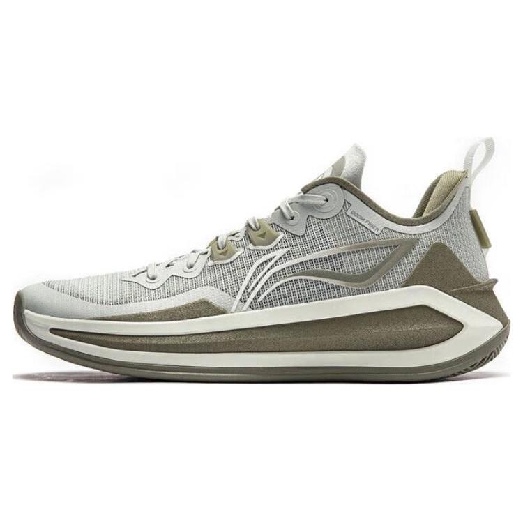 

new LiNing Liren 3 V2 Wild Whisper Cushioning Anti Slip And Wear Resistant Low Top Basketball Shoes Unisex Gray Green 39