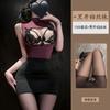 Yiyue Sexy Underwear Sexy Secretary OL Hip Skirt Hollow Lace Temptation Nightclub Uniform Pajama Set 1500