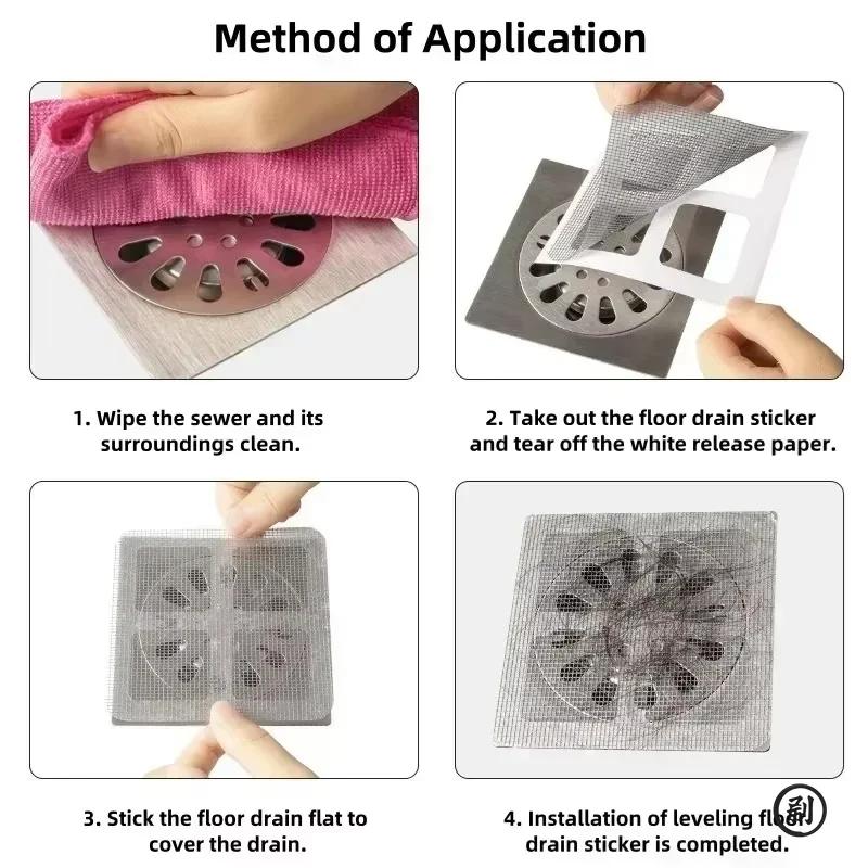 Protector de păr pentru scurgerea dușului, de unică folosință, plasă, capace pentru scurgerea dușului, sită filtru pentru chiuveta de podea, dop de păr pentru baie, bucătărie
