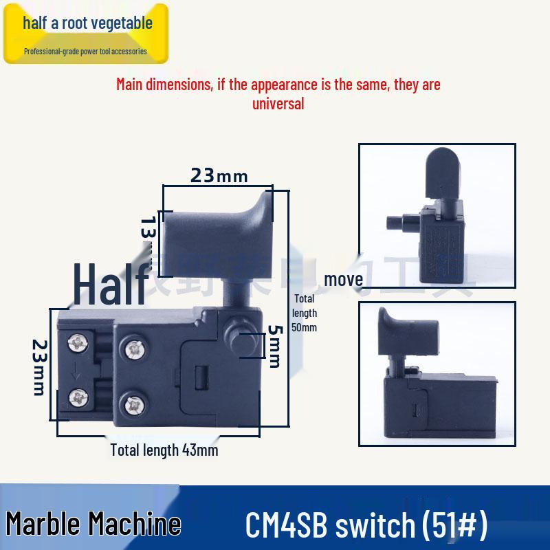 Akcesoria do przecinarki do marmuru Hitachi CM4SB: Wirnik, Stojan, Płyta dociskowa, Szczotka węglowa, Aparatura rozdzielcza