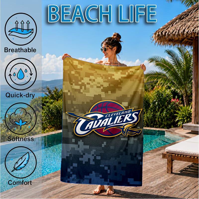 Cleveland Football Beach Towel, Microfiber Beach Towel, Perfect For Pool, Beach, Travel, Home Decor Beach Party Fan Gifts