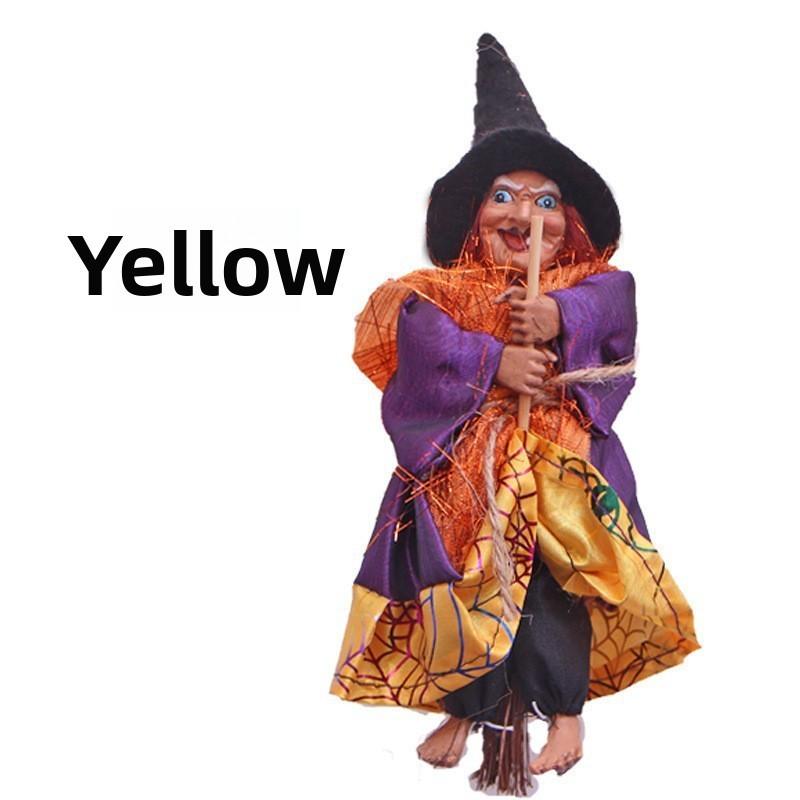 Halloween Witch Hanging Decor Vintage Style Bar Haunted House Prop For Celebrations And Gifts