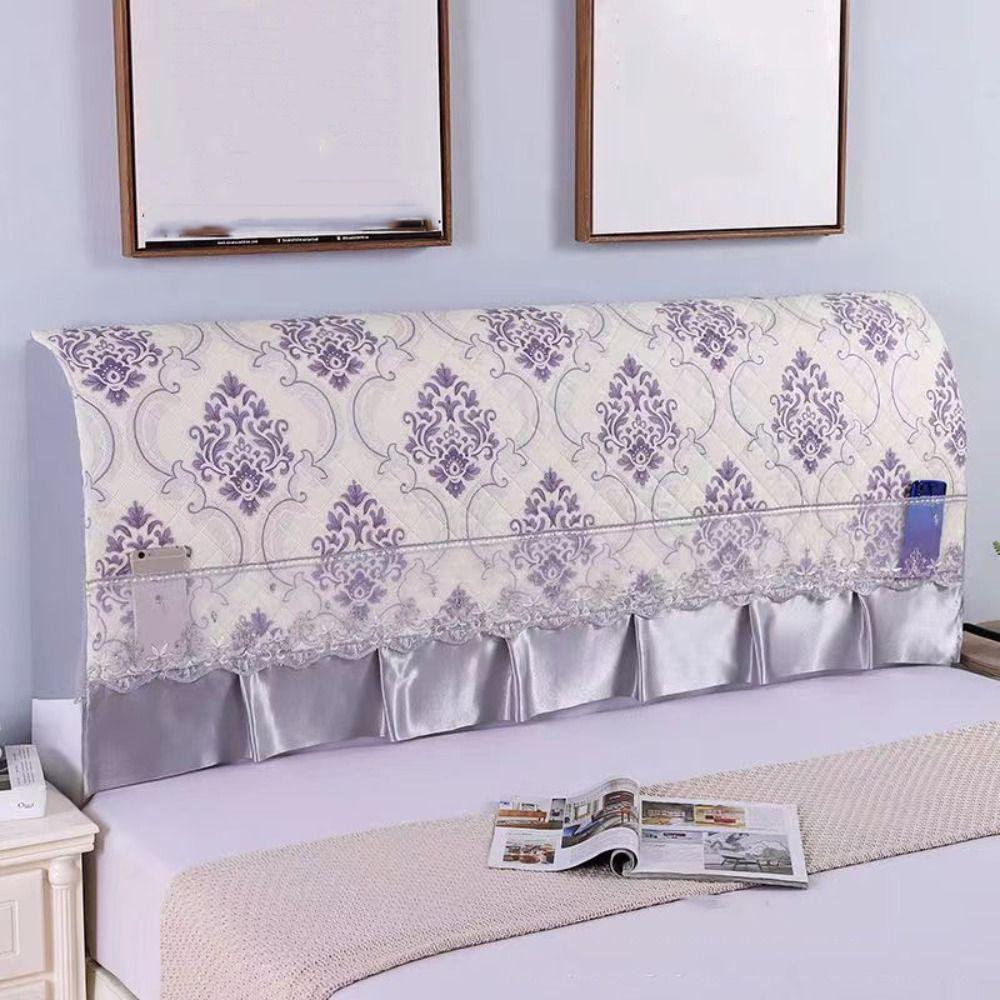 Lace Design Bedhead Cover All-inclusive Style Bedside Protector Headboard Cover  Bedroom Decor
