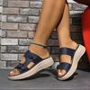 Plus Size Shoes for Women Summer Fashion 2026 Women Slip On Platform Wedges Comfortable 35-42 Peep Toe Non-slip Slippers