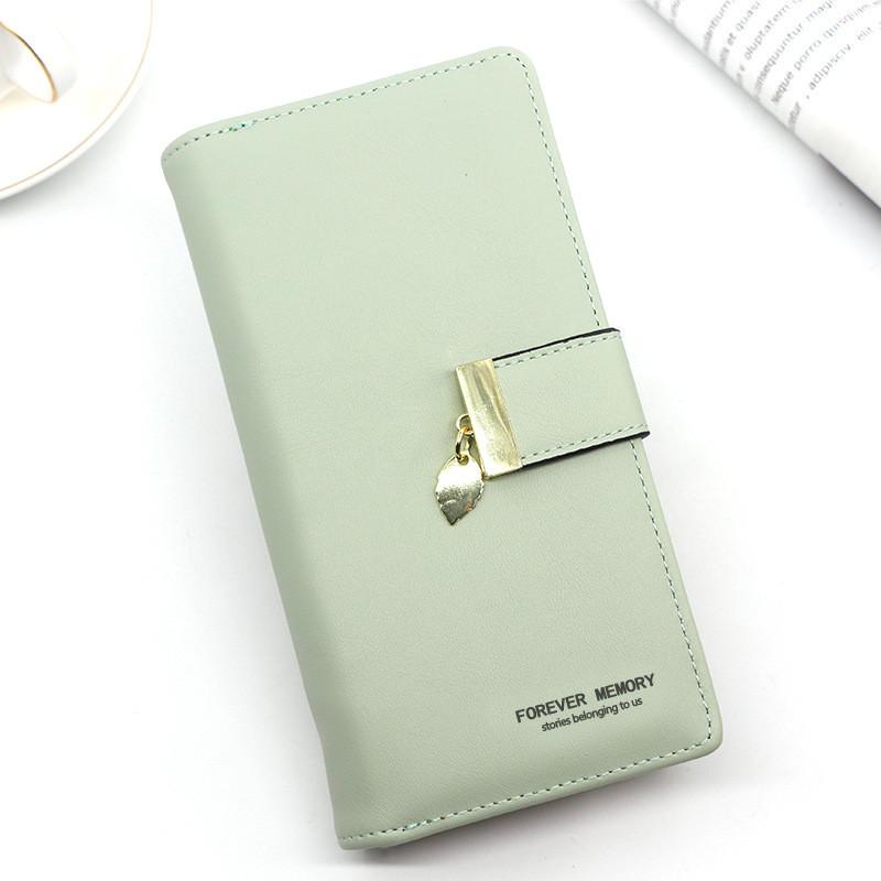 Pu Leather Ladies Wallet With Photo Slot Zipper Coin Purse For Wedding And Gift