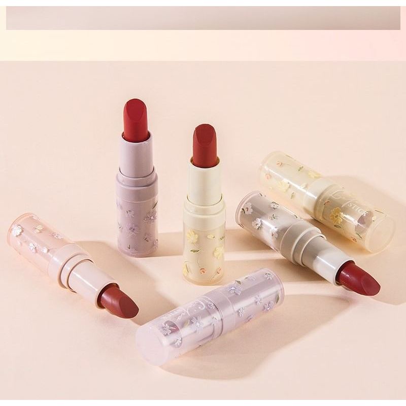 MANSLY - Flower Light Color Soft Matte Lipstick - 4 Colors