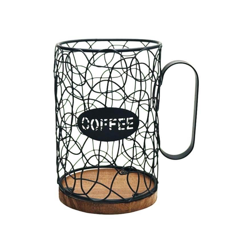 Sturdy Coffee Organizers Basket In Elegant Designs Featuring Opening Portable Accessory for Home or Office Use чёрный